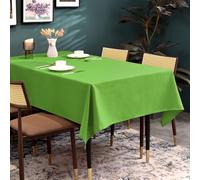 BALCONY & FALCON Table Cloth, Wipe Clean Tablecloth Rectangular - Waterproof, Machine Washable Table Cover for Kitchen, Dining, Halloween Party & Outdoor Use (Apple green, 140x180cm)