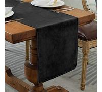 BALCONY & FALCON Table Runner Velvet Black 35x300cm