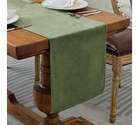 BALCONY & FALCON Table Runner Velvet Sage Green 35x180cm