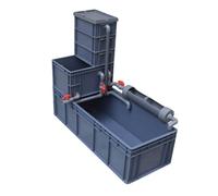 Balcony Fish and Turtle Tank Ecological System with Plant Filtration gray. 100 * 40 * 28CM