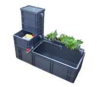 Balcony Fish and Turtle Tank for Vacation Care Filter Swamp Ecosystem Customizable gray. 60 * 40 * 23CM