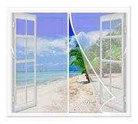 Balcony Fly Screen Magnetic Fly Screen 250x215 cm No Drilling, Fly Screen, Insect Protection Magnet for Halloween Decorations Balcony, Living Room, Patio, Sliding Bed White Z