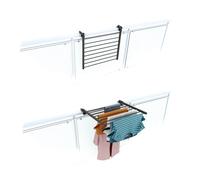 Balcony Foldable Clothes Drying Rack outdoor Clothes airer for Terraces Railings