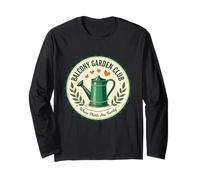 Balcony Garden Club Emblem - Vintage Urban Gardening Long Sleeve T-Shirt