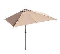 Balcony Half Parasol Semi Rectangular Umbrella, 200cmX100cm , 250cmX130cm,Market Garden Parasol Wall Umbrella For Outdoor Patio,Water Repellent Polyester, Powder-Coated Steel Frame, UV 30+ ( Color : K