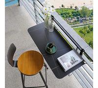 Balcony Hanging Table,Outdoor Folding Table Balcony Hanging Weatherproof Adjustable Suspension Portable End Table