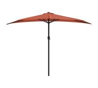 Balcony Parasol with Aluminium Pole Half Patio Umbrella Canopy Shade vidaXL