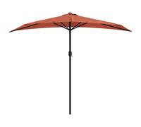 Balcony Parasol with Aluminium Pole Half Patio Umbrella Canopy Shade vidaXL