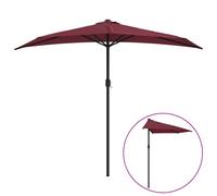 Balcony Parasol with Aluminium Pole Half Patio Umbrella Canopy Shade vidaXL