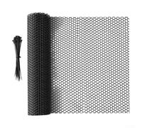Balcony Plastic Mesh Pad For Cat Safety And Fall Prevention Flexible Window Sealing Fence Guard Netting For Outdoor Terrace Protection Against Pets Falling Black Color 1 Pack(20cm*20cm)