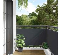 Balcony Privacy Screen Anthracite PVC 400 x 90 cm Weatherproof with Reinforced Aluminium Eyelets Ideal as a Garden Fence Privacy Screen Wind Protection and Decorative Outdoor Fence