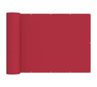 vidaXL Balcony Privacy Screen, 180 x 400 cm, Fabric with PU Coating, Red, Balcony Privacy Screen, Outdoor Privacy, Robust Garden Awning, Waterproof Oxford Fabric, Summer Protection