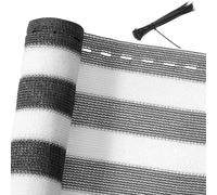 Privacy Screen Balcony Protect Rectangle Deck Patio Backyard Fence Porch Garden Sun Shade UV Wind Protection 1x10m Grey White