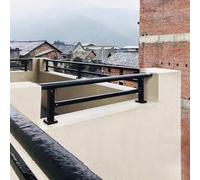 Balcony Railing for Indoor Outdoor Stairs Galvanized Steel il with Cross Bars Waterproof & Rustproof 20cm High x 110cm Long Perfect for Terraces & Corridors