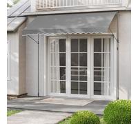 Height-Adjustable Awning, Grey / 300 x 120 cm