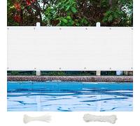 Balcony Screen 50x200 cm UV Protection Windbreak Tarp 220g/m² for Patio Terrace Garden - Durable White HDPE Privacy Barrier