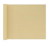 Balcony Screen Beige 75x500 cm HDPE