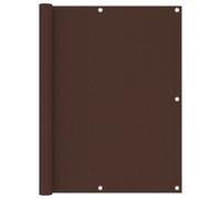 vidaXL Balcony Screen Brown 120x500 cm Oxford Fabric Garden Privacy Sunshade