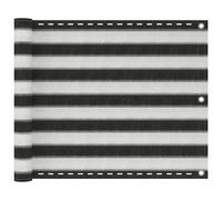 vidaXL Balcony Screen HDPE 90x600cm Anthracite and White Garden Panel Sunshade