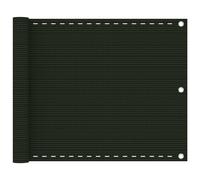 vidaXL Balcony Screen HDPE 75x600 cm Anthracite and White, Black