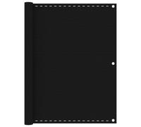 vidaXL Balcony Screen Black 120x600 cm HDPE Garden Outdoor Privacy Screen