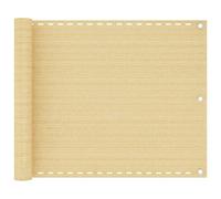 Balcony Screen Beige 75x500 cm HDPE