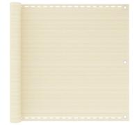 (cream, 90 x 400 cm) vidaXL Balcony Screen Beige 75x400 cm HDPE Outdoor Privacy Protective Sunshade