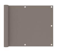 vidaXL Balcony Screen Taupe 75x500 cm Oxford Fabric Fence Privacy Screening