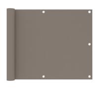 vidaXL Balcony Screen Taupe 75x500 cm Oxford Fabric Fence Privacy Screening