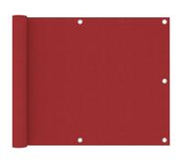 vidaXL Balcony Screen Red 75x600 cm Oxford Fabric Protective Privacy Fence