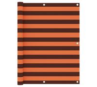 vidaXL Balcony Screen Orange and Brown 120x400 cm Oxford Fabric Patio Sunshade