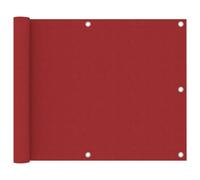 vidaXL Balcony Screen Red 75x600 cm Oxford Fabric Protective Privacy Fence