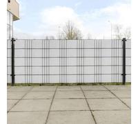 Balcony Screens 5 Pcs White 255x19 cm PE Poly Rattan, UV-Resistant Weatherproof Privacy Panel for Garden, Yard, Animal Barrier, Dog, Rabbit Fencing, No Dig