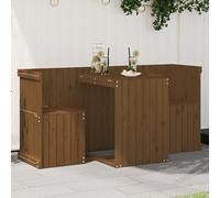 Balcony Set 2 Seater Honey Brown Solid Wood Pine Berkfield Home Brown One Size