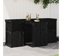 Balcony Set 2-Seater Table & Chair Garden Furniture Set Solid Wood Pine vidaXL