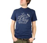 Balcony-Shirts 'Let's Play Darts' Mens T Shirt - Navy - Large