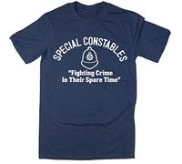 Balcony-Shirts 'Special Constables - Fighting Crime in Their Spare Time' Mens T Shirt - XL Navy