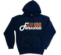 Balcony-Shirts 'Yes I Can Hear You Clem Fandango' Mens Funny Printed Hoodie - Navy - Medium