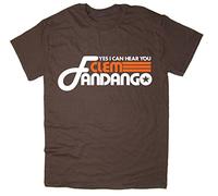 Balcony Shirts 'Yes I Can Hear You Clem Fandango' Mens T Shirt - Brown - XXL
