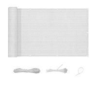 Balcony50 x 200 cm Outdoor Shade Netting with Grommets & Cords Ideal for Garden & Patio White - Block Unwanted Views & Enhance Outdoor Space