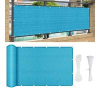 Balcony900x110 cm - Various Sizes & Colors Outdoor Windbreak with Grommets & Cable Ties for Patio & Garden Sky Blue