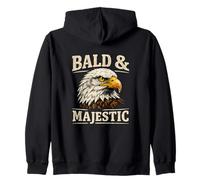 Bald And Majestic Eagle Funny Proud Confident Man Classic Zip Hoodie
