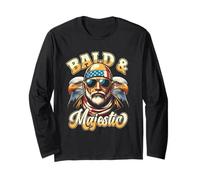 Bald And Majestic Sexy Bald Guy Dad Eagle Usa Flag Bandana Long Sleeve T-Shirt