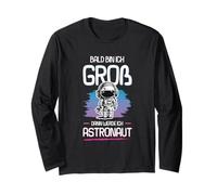 Bald Bin Ich Groß Dann Werde Ich Astronaut Funny Space Shirt Long Sleeve T-Shirt