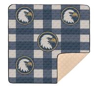 Bald-Bird Heritage Plaid Soft Padded Baby Gym & Activity Mat for Floor Washable Padded Play Mat for Baby Toddler Infant, 50'' x 50''