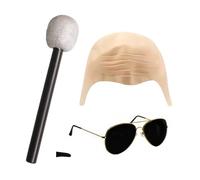 Bald Cap - Bald Cap Wig Grip Hat | Fancy Toys Cosplay Funny Headwear For Ladies Cosplay Performance Theater Party Halloween Stage Graduation For Men And WomenCosplay Halloween Fancy Dress