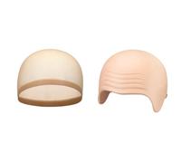 Bald Cap,Cosplay Caps with Hair Net Pitbull Costume Bold Hat Balds Wig Headgear Fancy Dress Latex Accessory Adhesive Clown Hood Outfit Fake Professional Laughing Accessories,for Halloween Adults Men