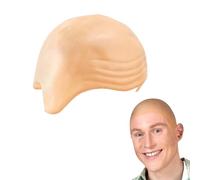Bald Cap, Halloween Adult Latex Wig Bald Cap Funny Costume Silicone Bald Headwear Accessories, Funny Pitbull Rubber Fake Bald Head Cap for Grey Costume Wig Bald Cap