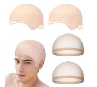 Bald Cap, Latex Reusable Bald Cap with Hairnets for Adults, Funny Wigs for Cosplay, Halloween, Stage Plays, Movies, Club Activities