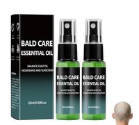 Bald Care Essential Oil, Bald Head Moisturiser for Men, Mattifying Scalp Moisturizer Set, Daily Maintenance, Hydrates and Moisturizes, Smoothing away Fine Lines, Wrinkles and Dry Patches (2pcs)